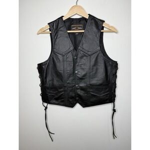 Black Leather Vest